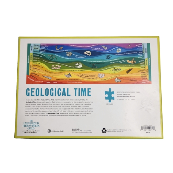 Geologic Time Jigsaw Puzzle 1000 Pieces Reduced Glare Matte Finish - Picture 2 of 8